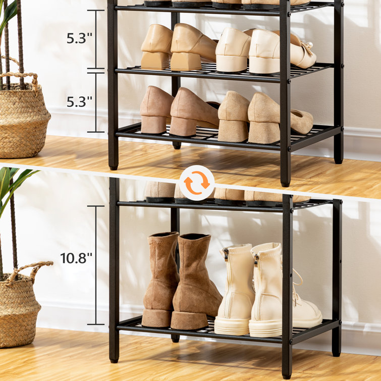 10 tier discount metal shoe rack